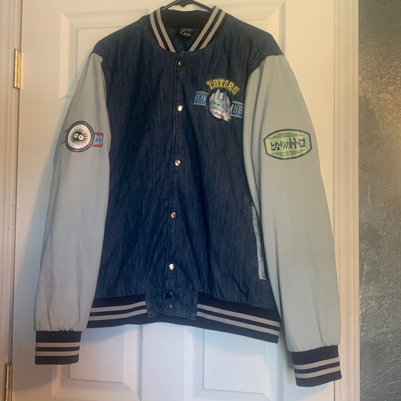 Jackets & Blazers - My neighbor Totoro embroidered jacket that is like new and is double layered.